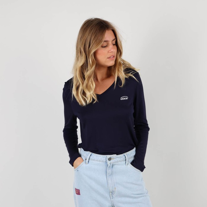 Oxbow Long sleeves crew neck modal tee-shirt. Q2THAMALONG
