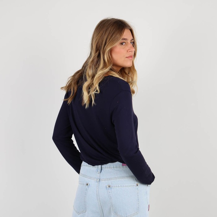 Oxbow Long sleeves crew neck modal tee-shirt. Q2THAMALONG