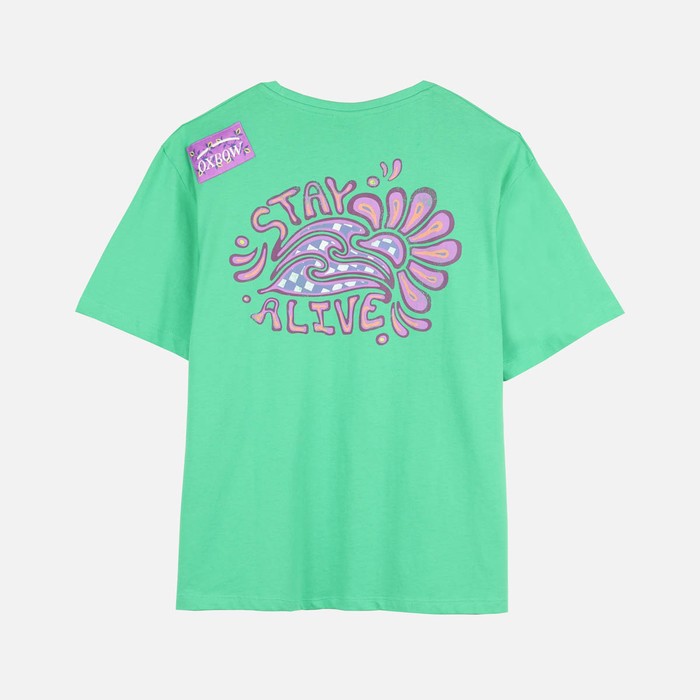 Oxbow Crew neck short sleeves straight cut organic cotton tee-shirt. Q2TEGLACE