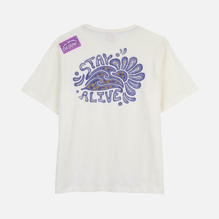 Oxbow Crew neck short sleeves straight cut organic cotton tee-shirt. Q2TEGLACE