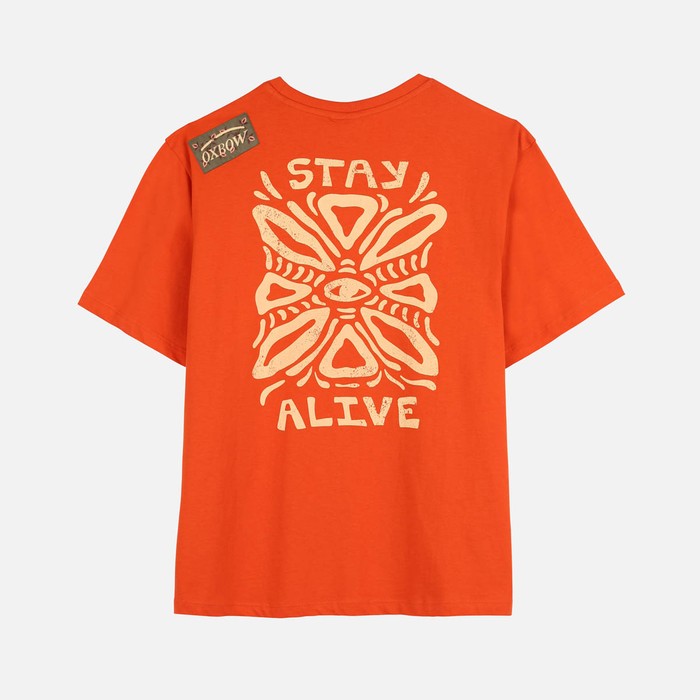 Oxbow Crew neck short sleeves straight cut organic cotton tee-shirt. Q2TED