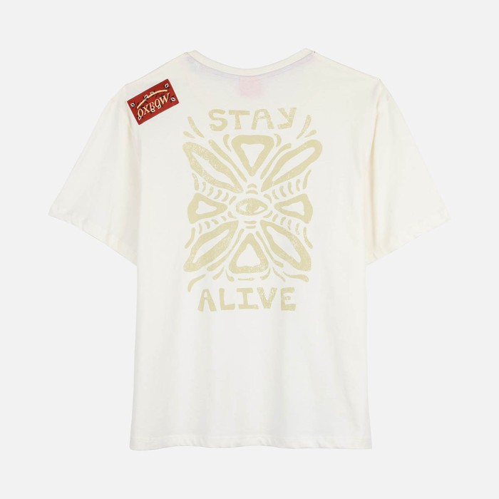 Oxbow Crew neck short sleeves straight cut organic cotton tee-shirt. Q2TED