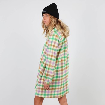 Oxbow Long-sleeved cotton flannel shirt dress. Q2DANIELA