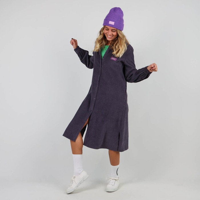 Oxbow Long-sleeved cotton dress with shirt collar. Q2DRESSY