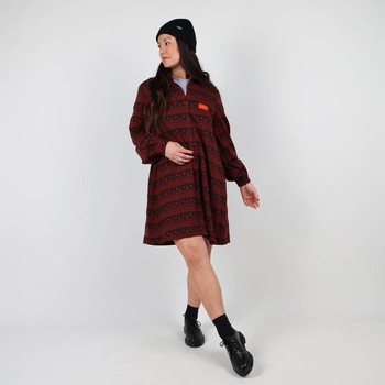 Oxbow Long-sleeved cotton dress with shirt collar. Q2DILO