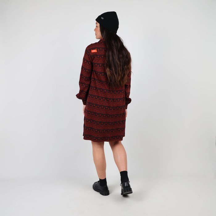 Oxbow Long-sleeved cotton dress with shirt collar. Q2DILO