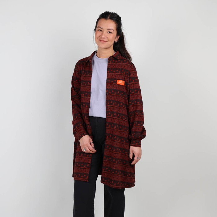 Oxbow Long-sleeved cotton dress with shirt collar. Q2DILO