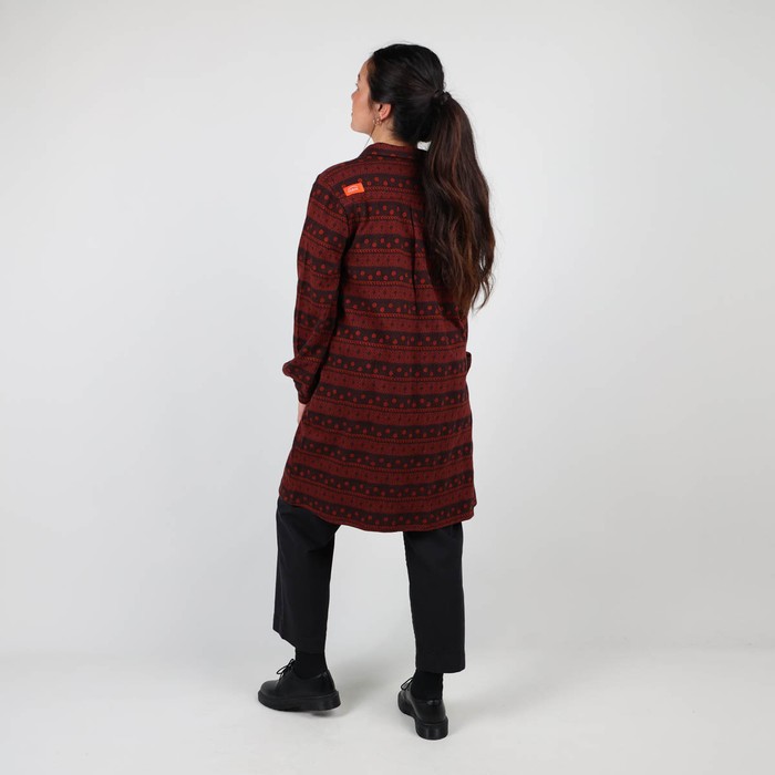 Oxbow Long-sleeved cotton dress with shirt collar. Q2DILO