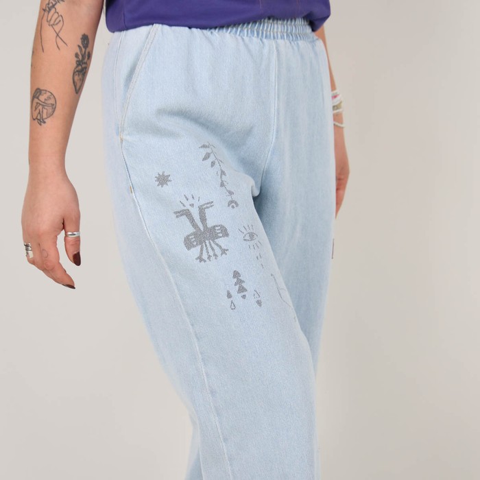 Oxbow High-waisted cotton denim jogpants. Q2RYANNIC