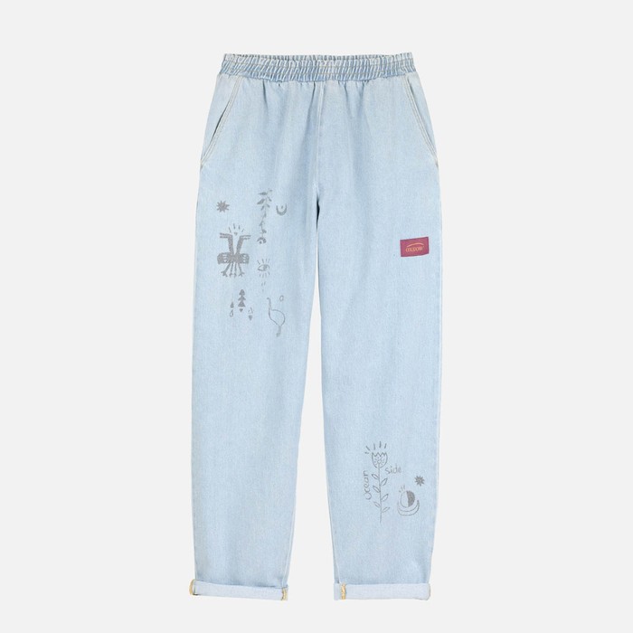 Oxbow High-waisted cotton denim jogpants. Q2RYANNIC