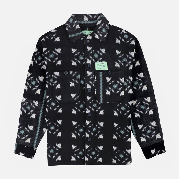Oxbow The JEAN overshirt is inspired by our 90s collections with its iconic Four Flowers print. Crafted in France and with a thick polar fleece, it will be perfect to wear on the cold winter days. Q2JEAN