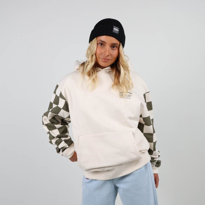 Oxbow A hoodie made in France, loose vintage fit, very heavy fleece, with an iconic retro print. Q2STUART