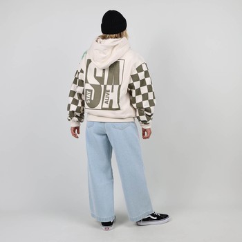 Oxbow A hoodie made in France, loose vintage fit, very heavy fleece, with an iconic retro print. Q2STUART