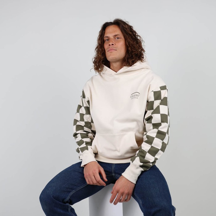 Oxbow A hoodie made in France, loose vintage fit, very heavy fleece, with an iconic retro print. Q2STUART