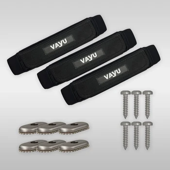VAYU Wing Fußschlaufen Set Foilboard V2 (3 Straps + Screws + Plate)