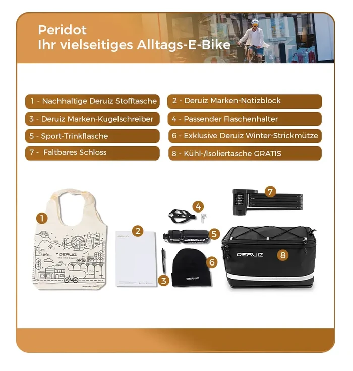 Deruiz Peridot E-Bike - Kompaktes E-Faltrad