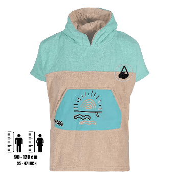 Wave Hawaii Baumwolle Velours Kids Ponchini Dropsi - Größe XXS
