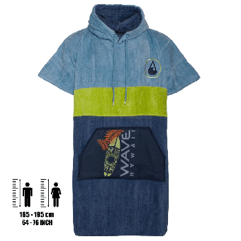 Wave Hawaii Baumwolle Velour Poncho Kapalua - Größe L