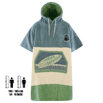 Wave Hawaii Baumwolle Velour Poncho Curitiba - Größe L